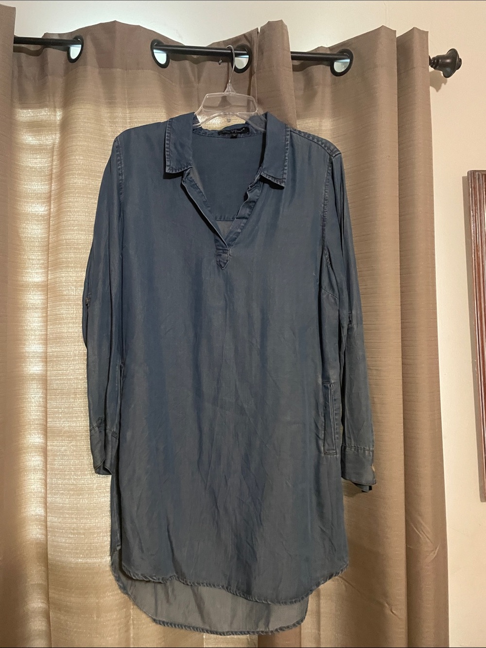 Velvet Heart Navy Blue Long Sleeve Tunic Dress